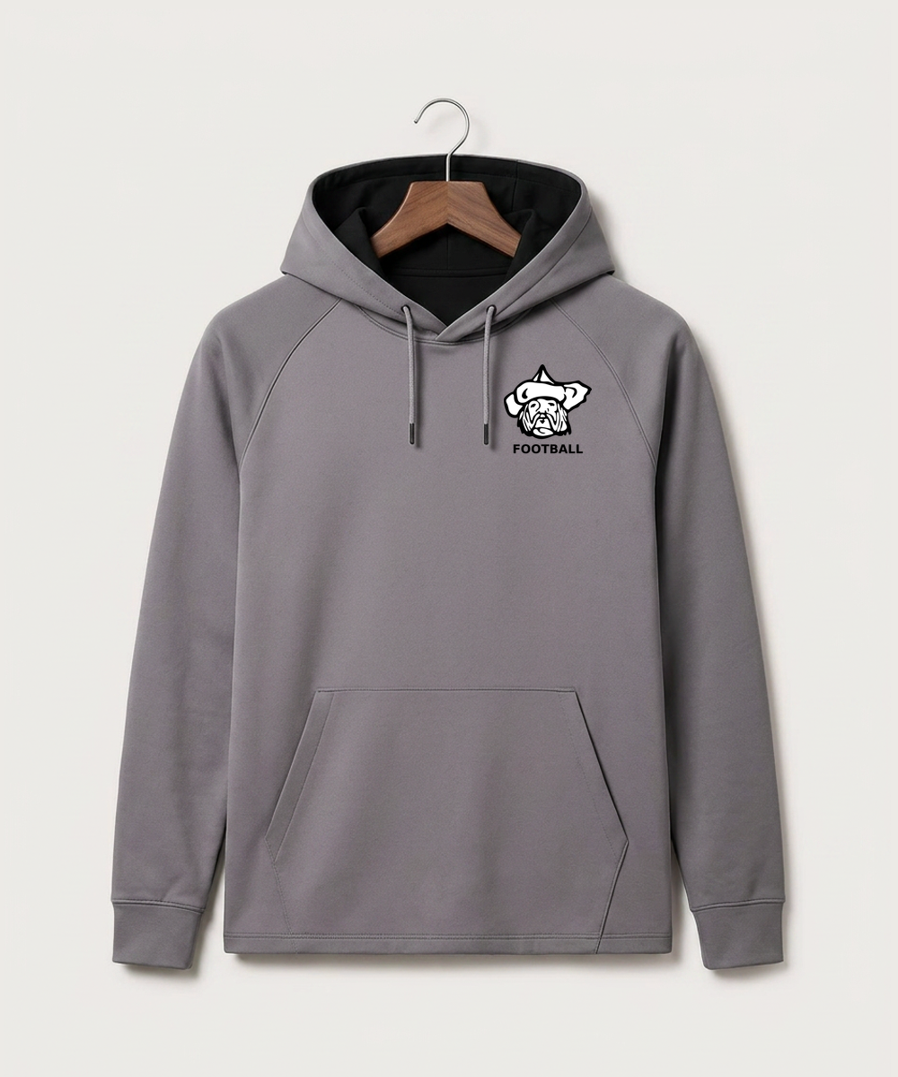 Polo HS Football general - Gray Hoodie - Left Chest
