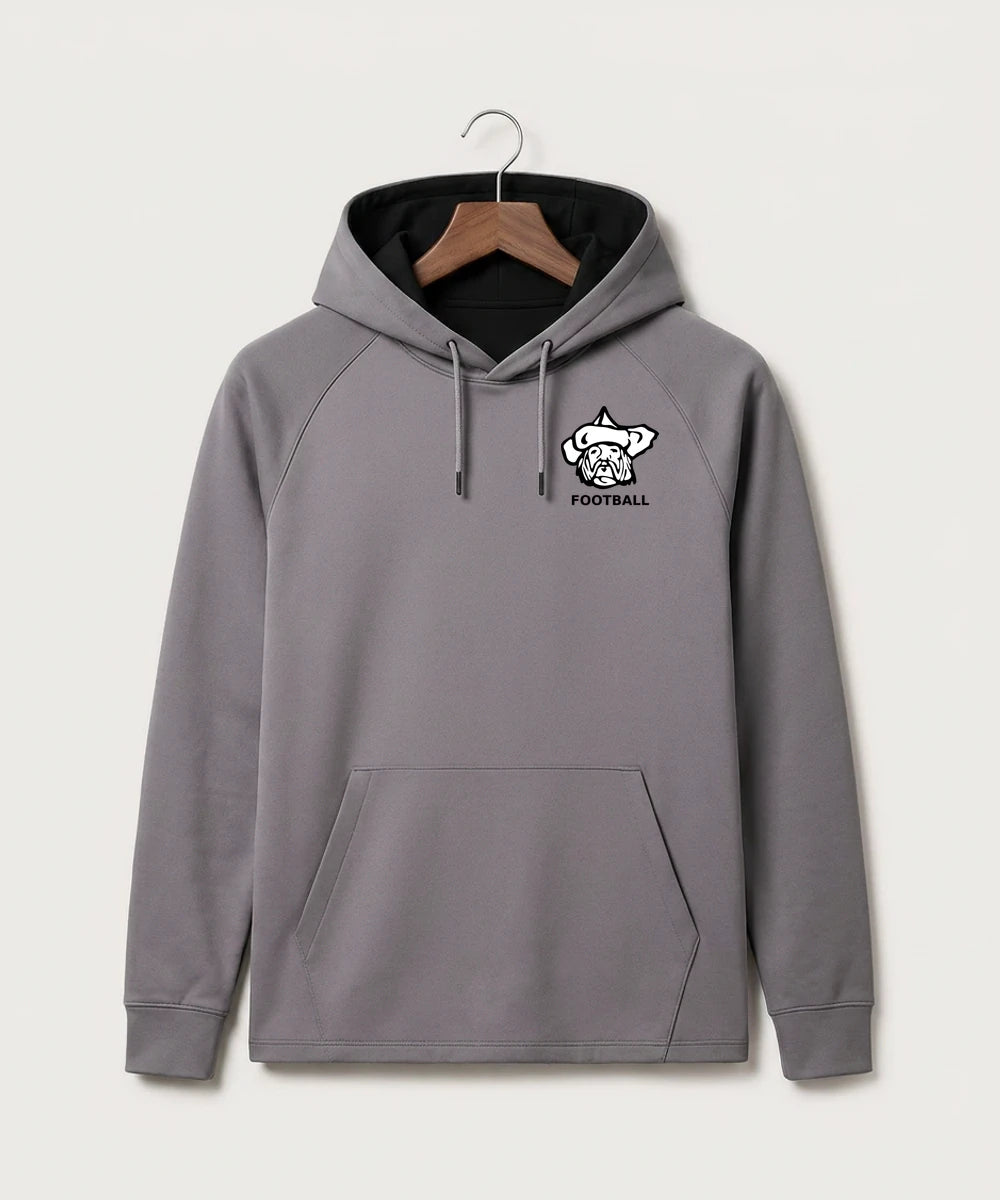 Polo HS Football general - Gray Hoodie - Left Chest