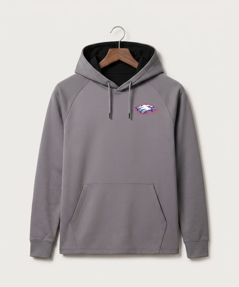 Pequot Lakes High School Football (Boys) - Gray Hoodie - Left Chest