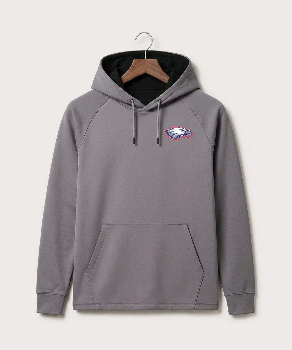 Pequot Lakes High School Football (Boys) - Gray Hoodie - Left Chest
