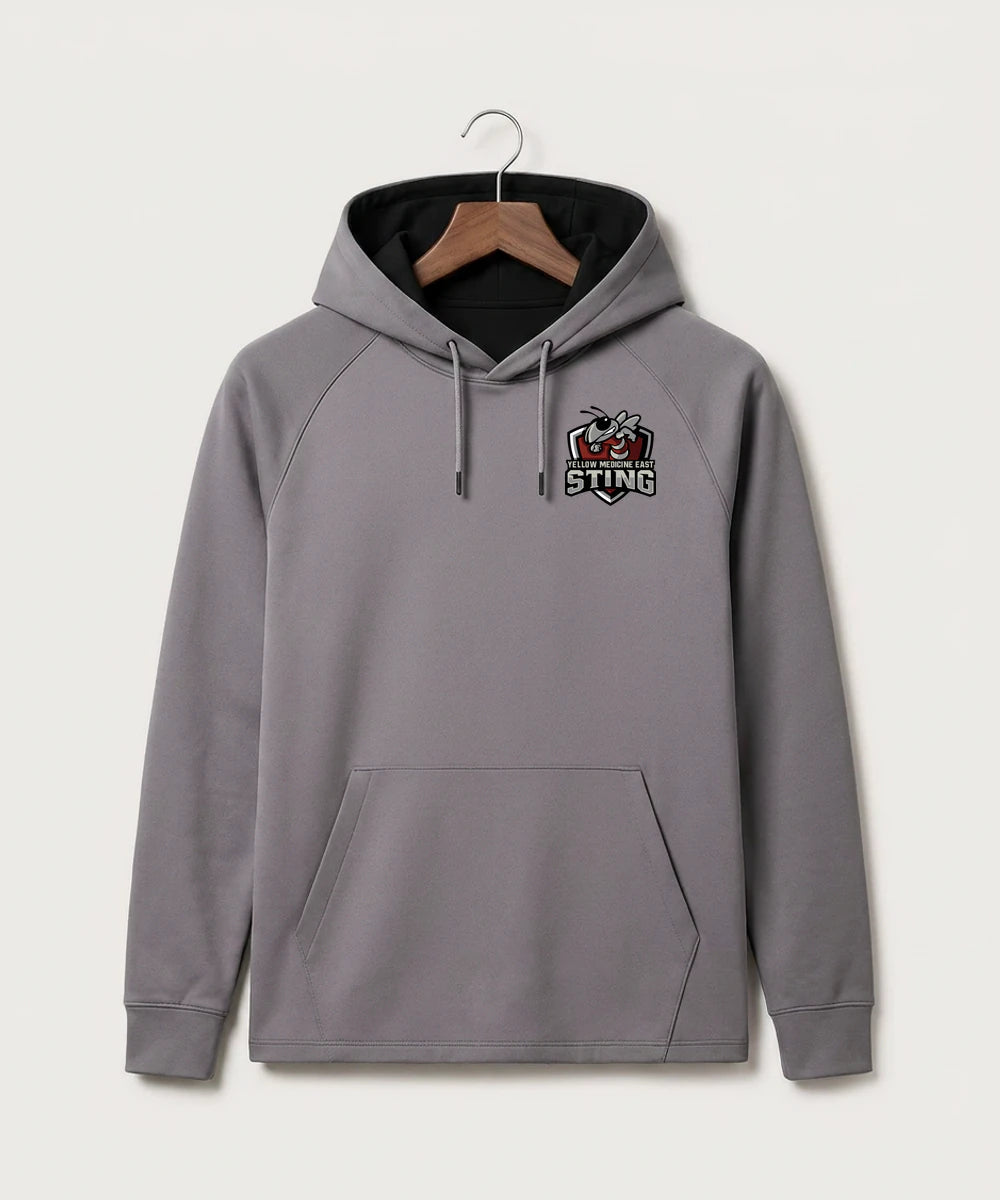 Yellow Medicine East High School Athletics - Gray Hoodie - Left Chest