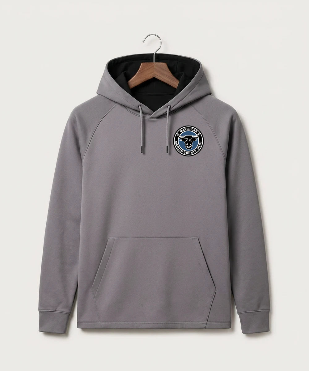 Martin County West High School Football (Boys) - Gray Hoodie - Left Chest