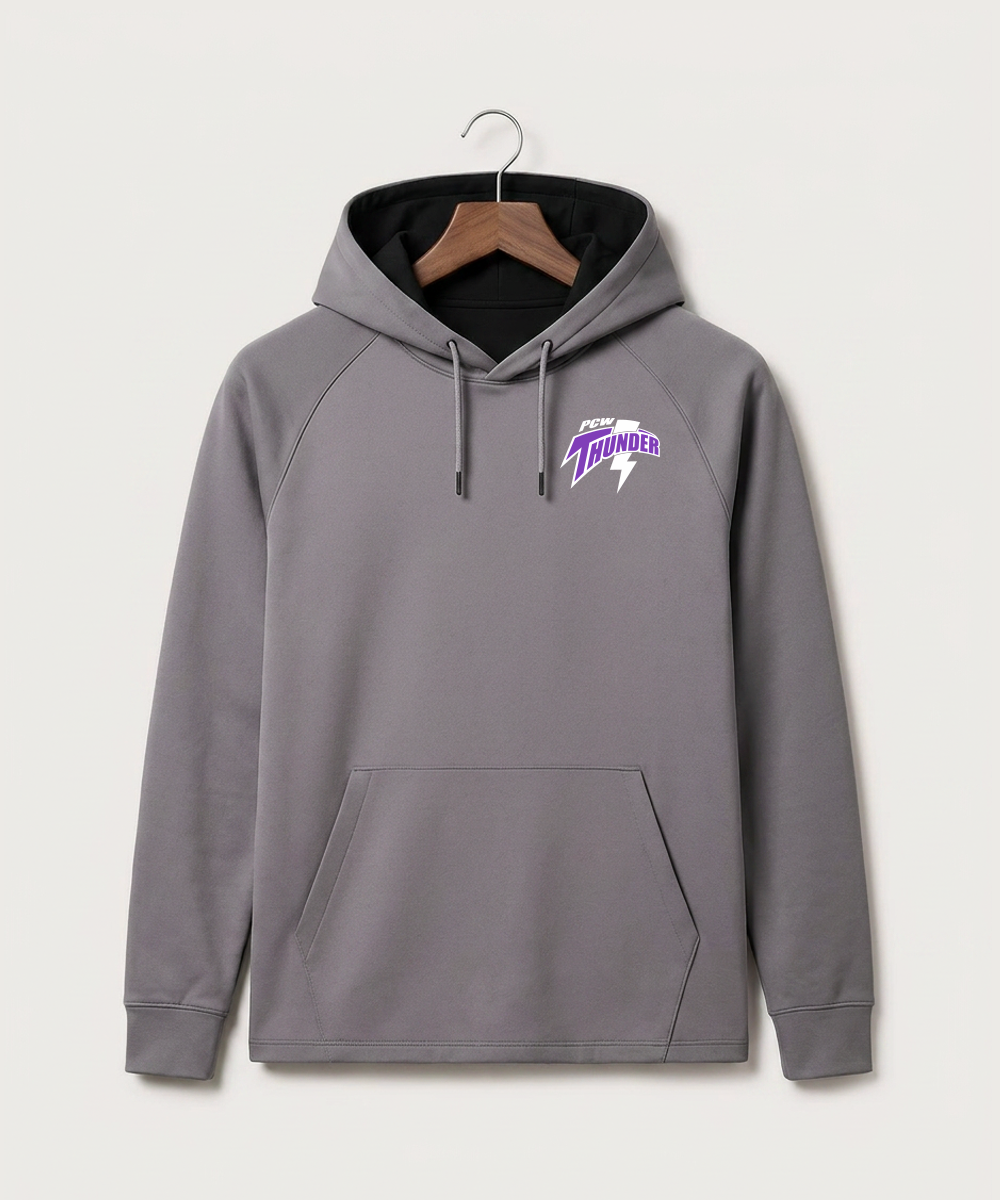 Polk County West Football (Boys) - Gray Hoodie - Left Chest