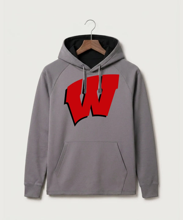 Wisconsin Hanger Test - Gray Hoodie (front)