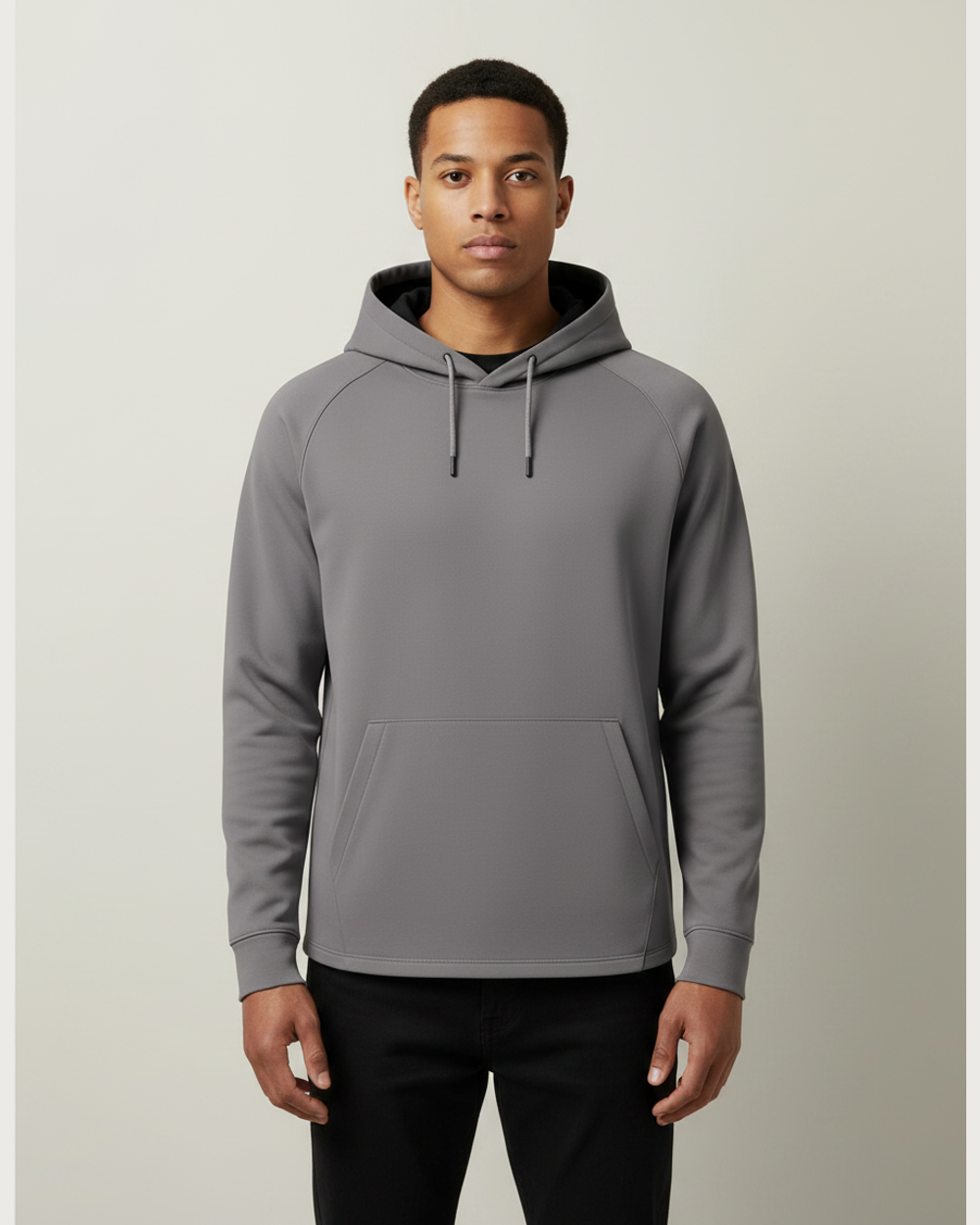 Notre Dame High School Team Store - Gray Hoodie - Full Front (model)
