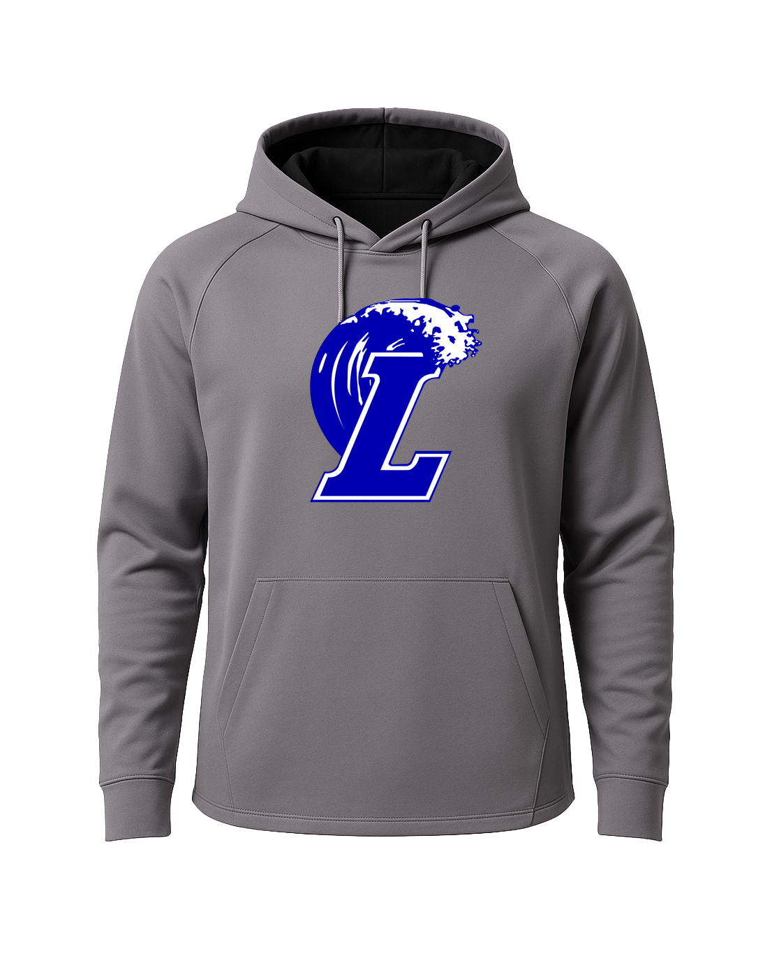 Lakeview Football - Gray Hoodie - Full Front
