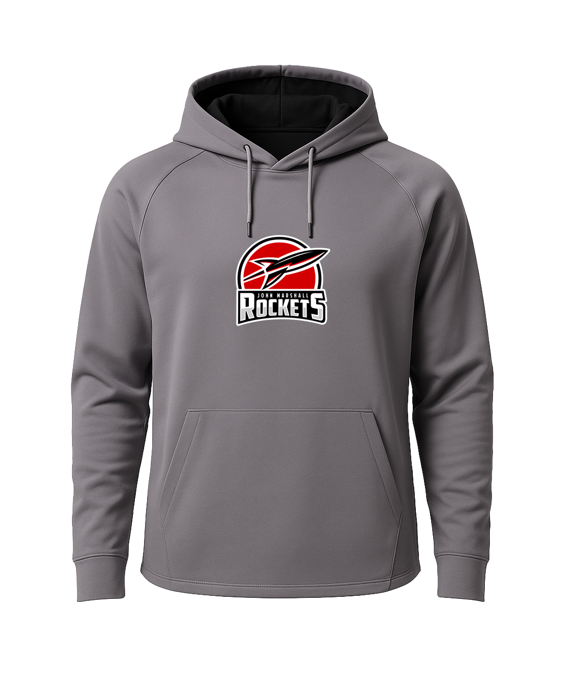 John Marshall Swim Dive - Gray Hoodie - Full Front