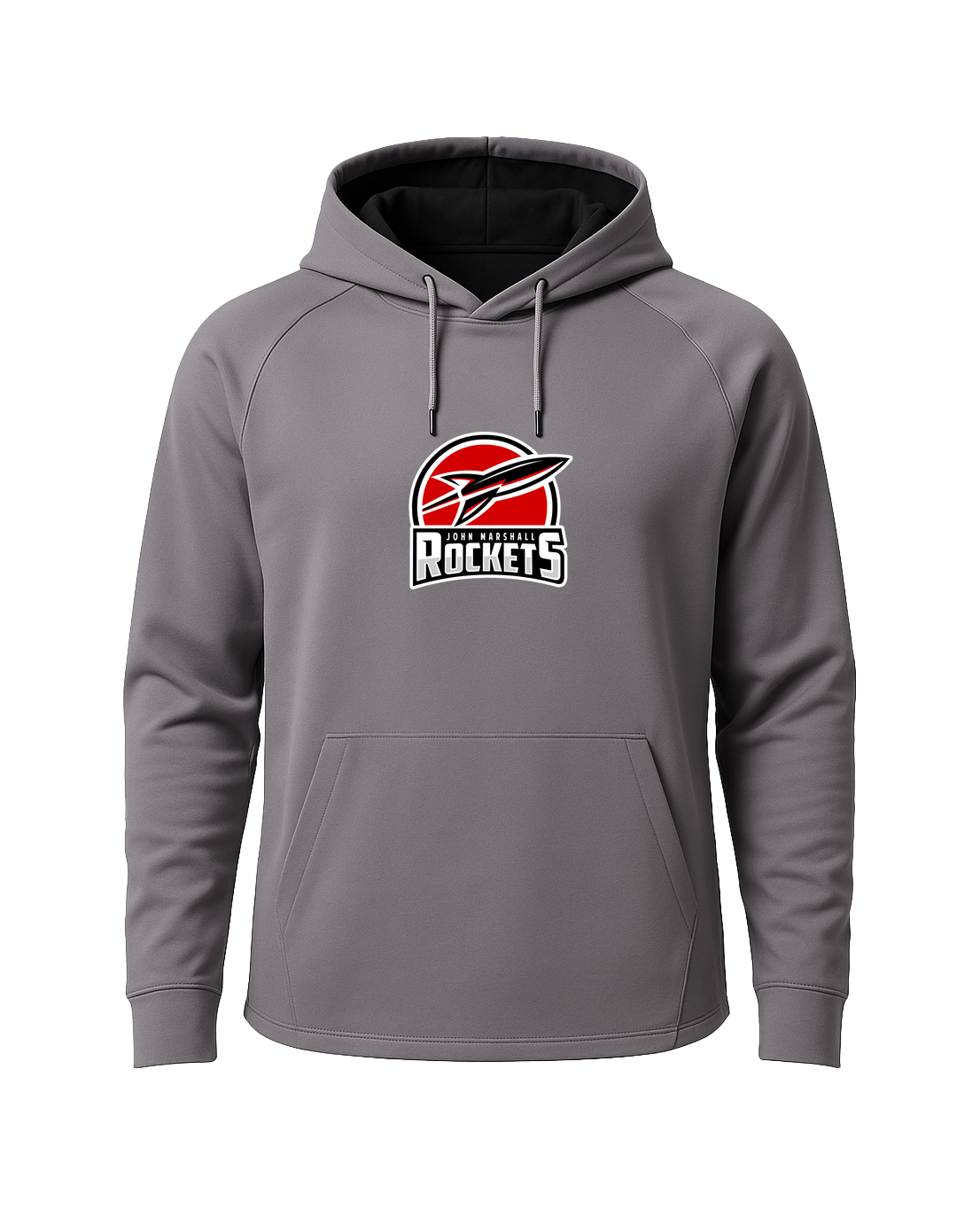 John Marshall Swim Dive - Gray Hoodie - Full Front