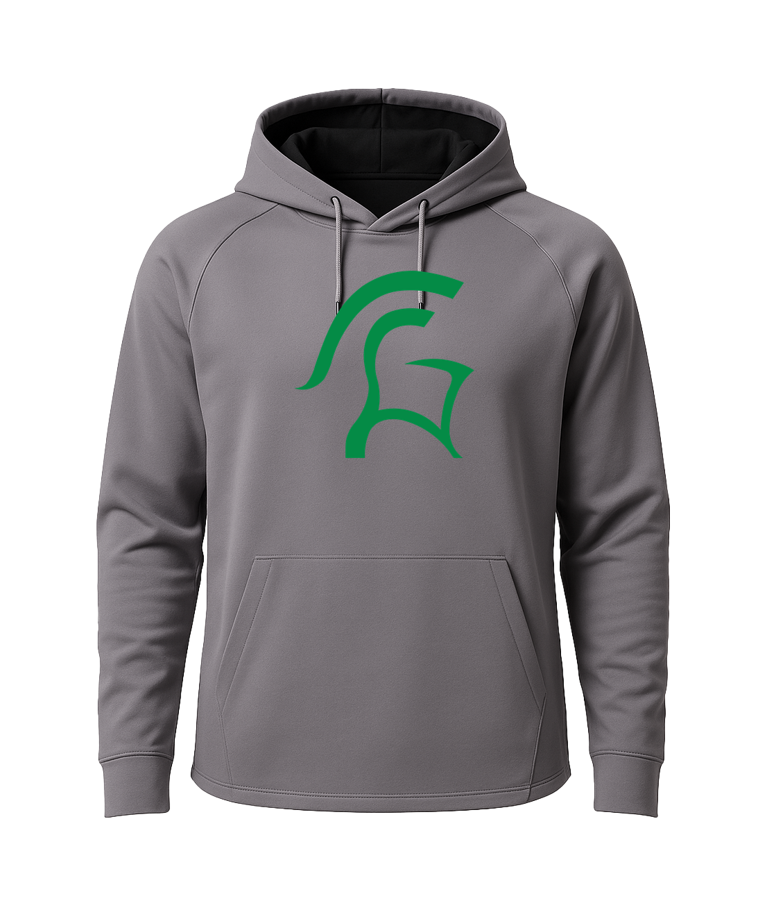 La Crescent-Hokah Football - Gray Hoodie - Full Front