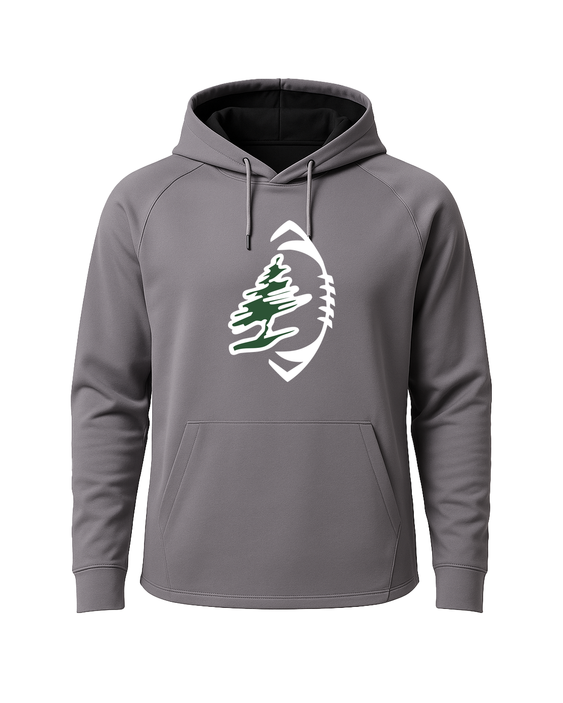 DC Everest Middle School Football — example store - Gray Hoodie - Full Front