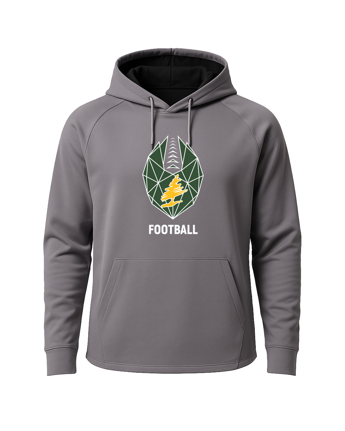 DC Everest Middle School Football — example store - Gray Hoodie - Full Front
