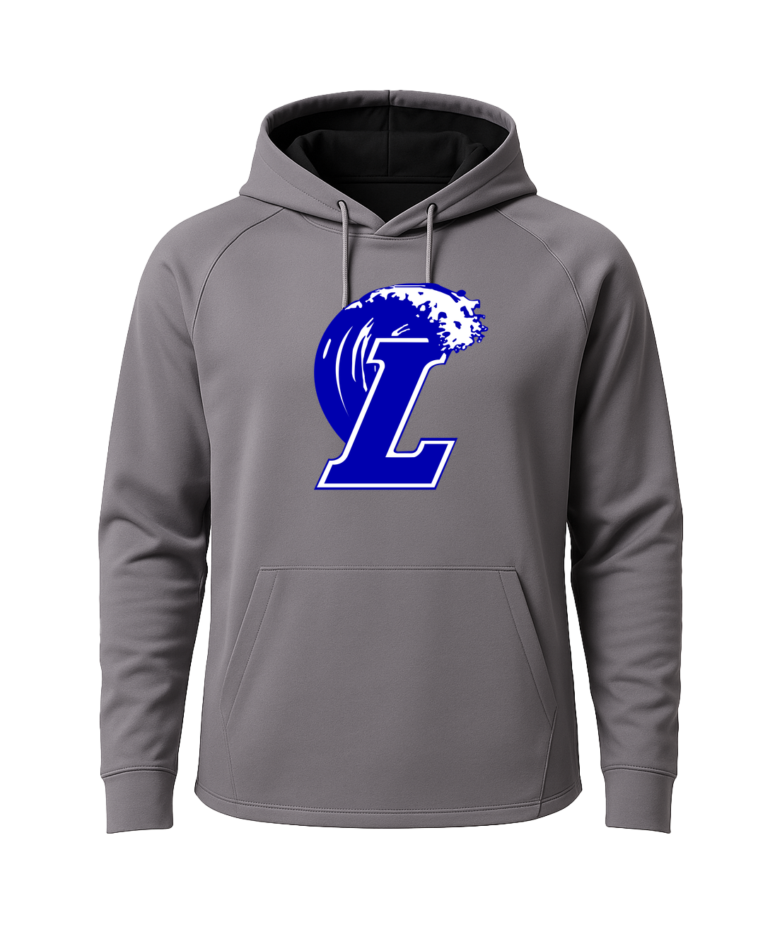 Lakeview Football - Gray Hoodie - Full Front