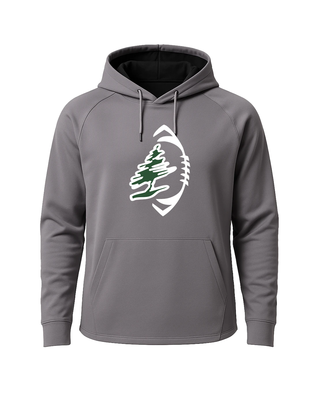 DC Everest Middle School Football — example store - Gray Hoodie - Full Front