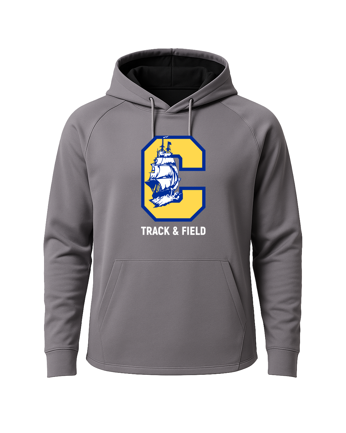 Clearview High School track_field - Gray Hoodie - Full Front