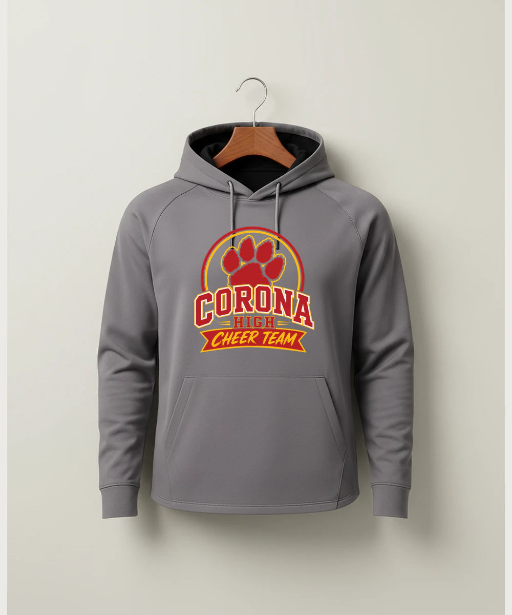 Corona Senior High School Cheer - Gray Hoodie - Full Front