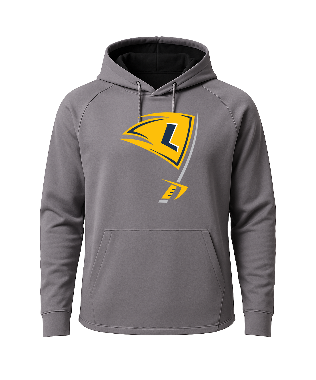 Howard Lake-Waverly-Winsted Football - Gray Hoodie - Full Front