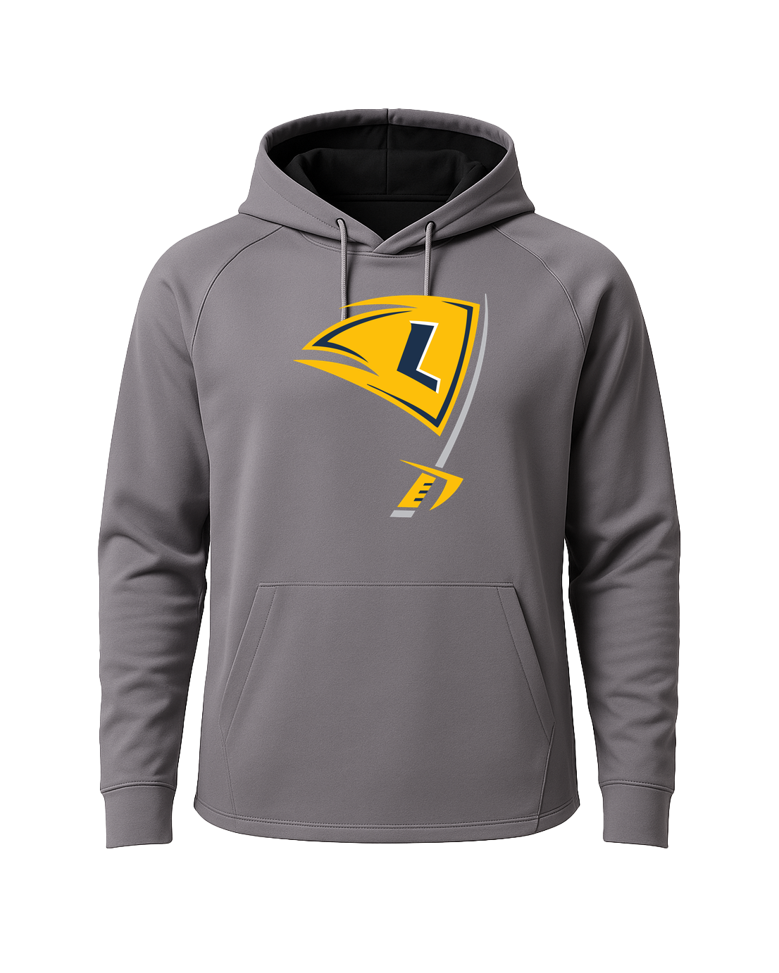 Howard Lake-Waverly-Winsted Football - Gray Hoodie - Full Front