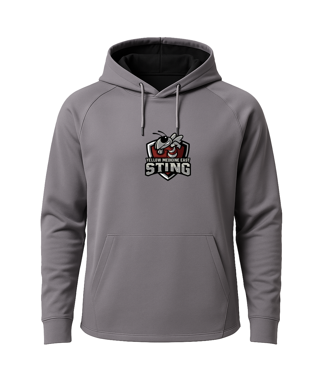Yellow Medicine East Athletics - Gray Hoodie - Full Front