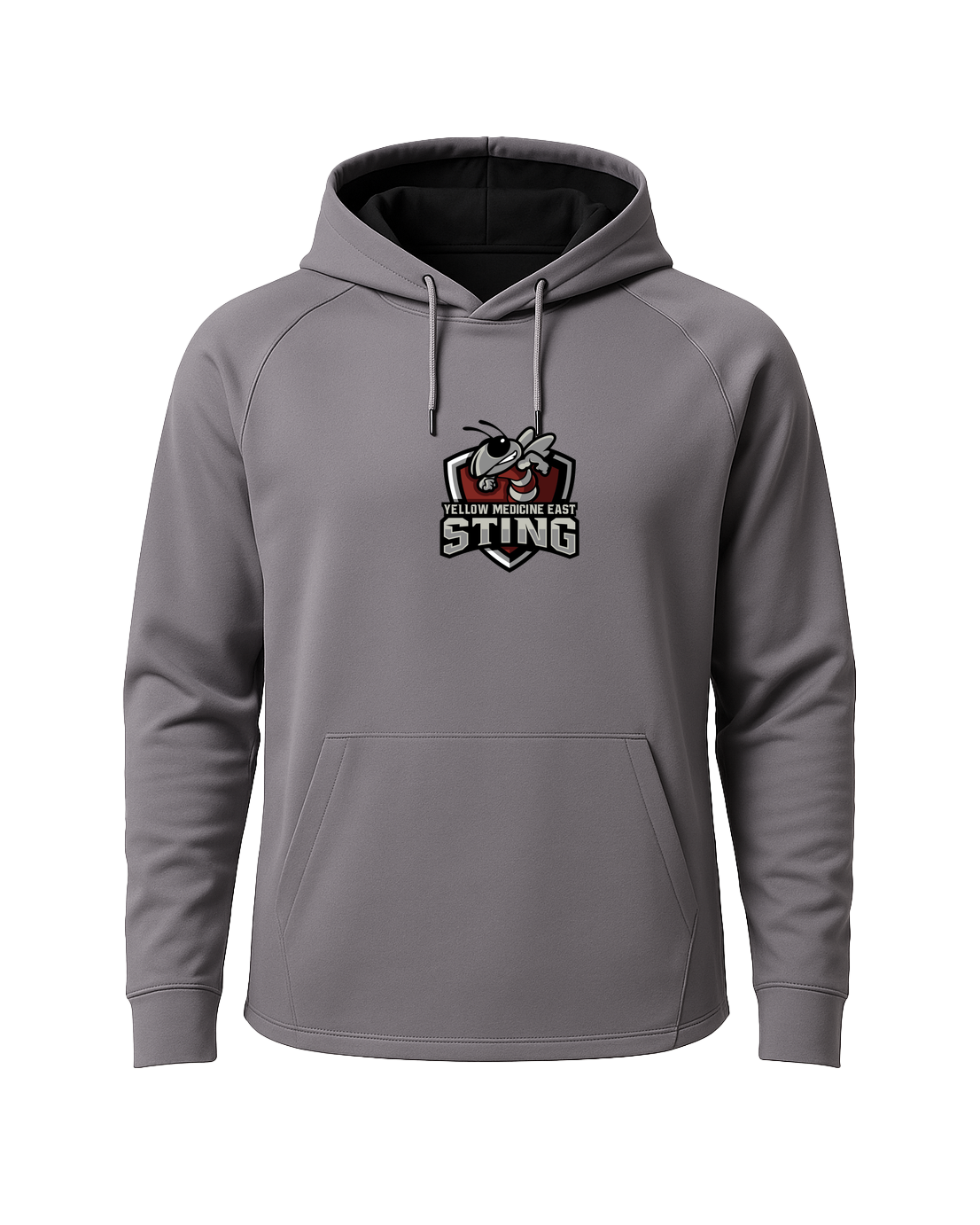 Yellow Medicine East Athletics - Gray Hoodie - Full Front
