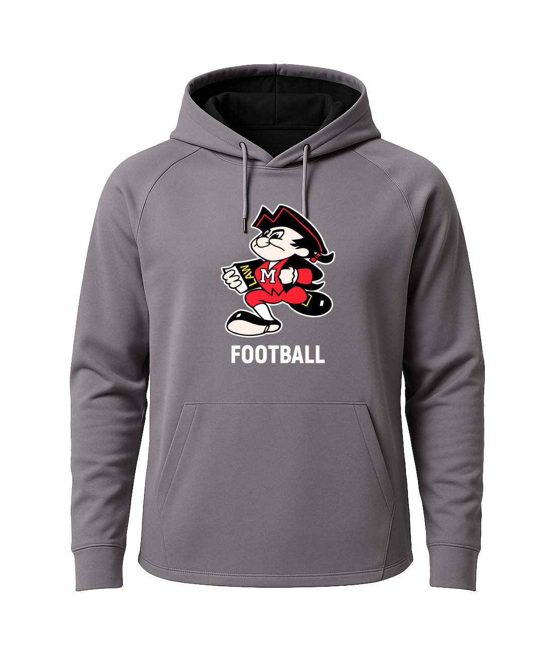 John Marshall High School football_boys - Gray Hoodie - Full Front