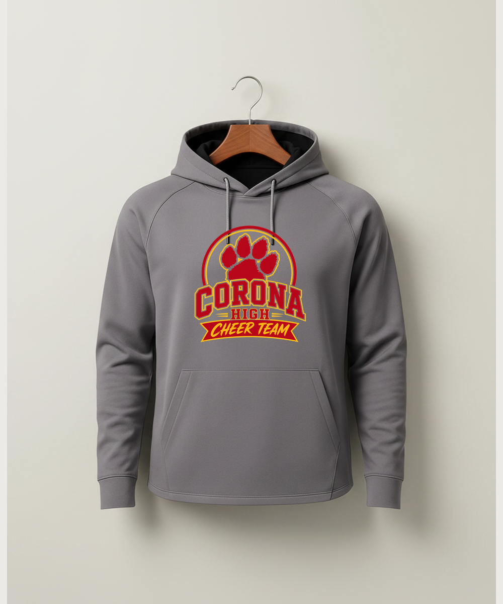 Corona Senior High School Cheer - Gray Hoodie - Full Front