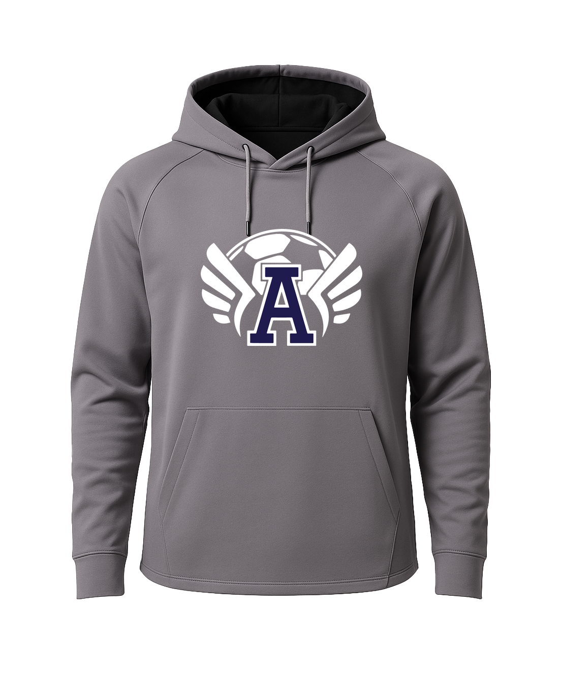 Abingdon Soccer - Gray Hoodie - Full Front