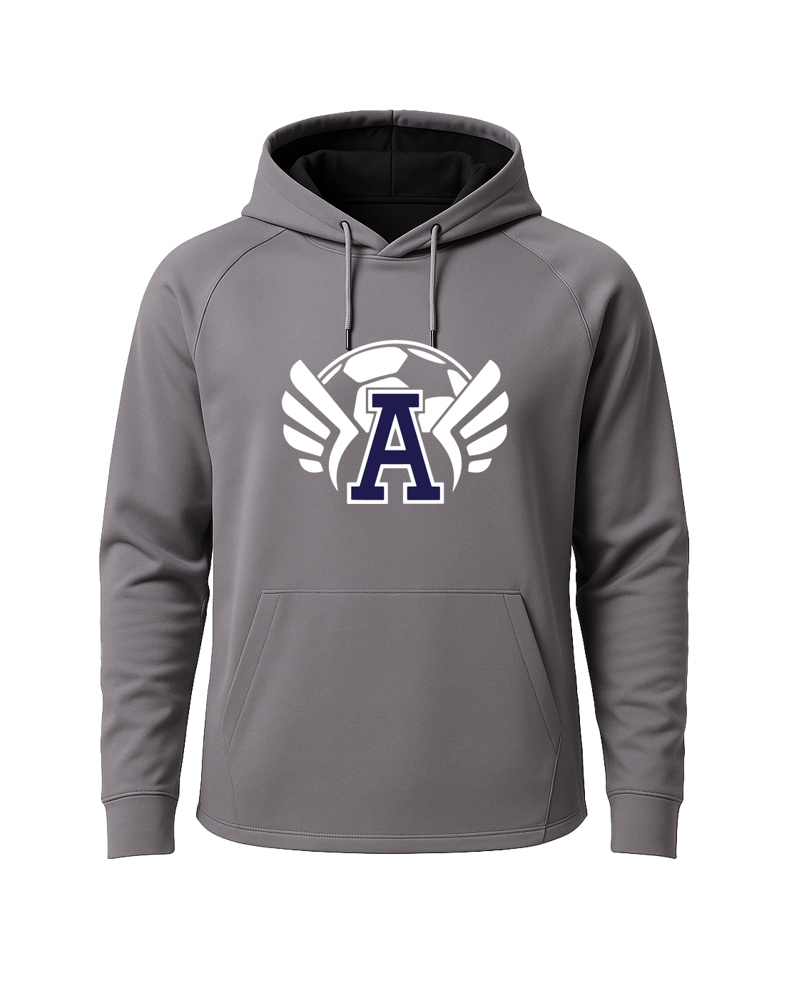 Abingdon Soccer - Gray Hoodie - Full Front