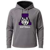 Albany Softball - Gray Hoodie - Full Front