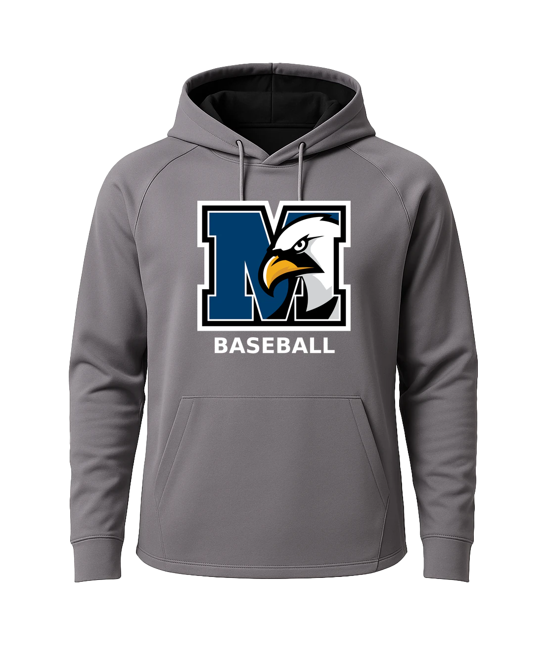 New York Mills Baseball - Gray Hoodie - Full Front