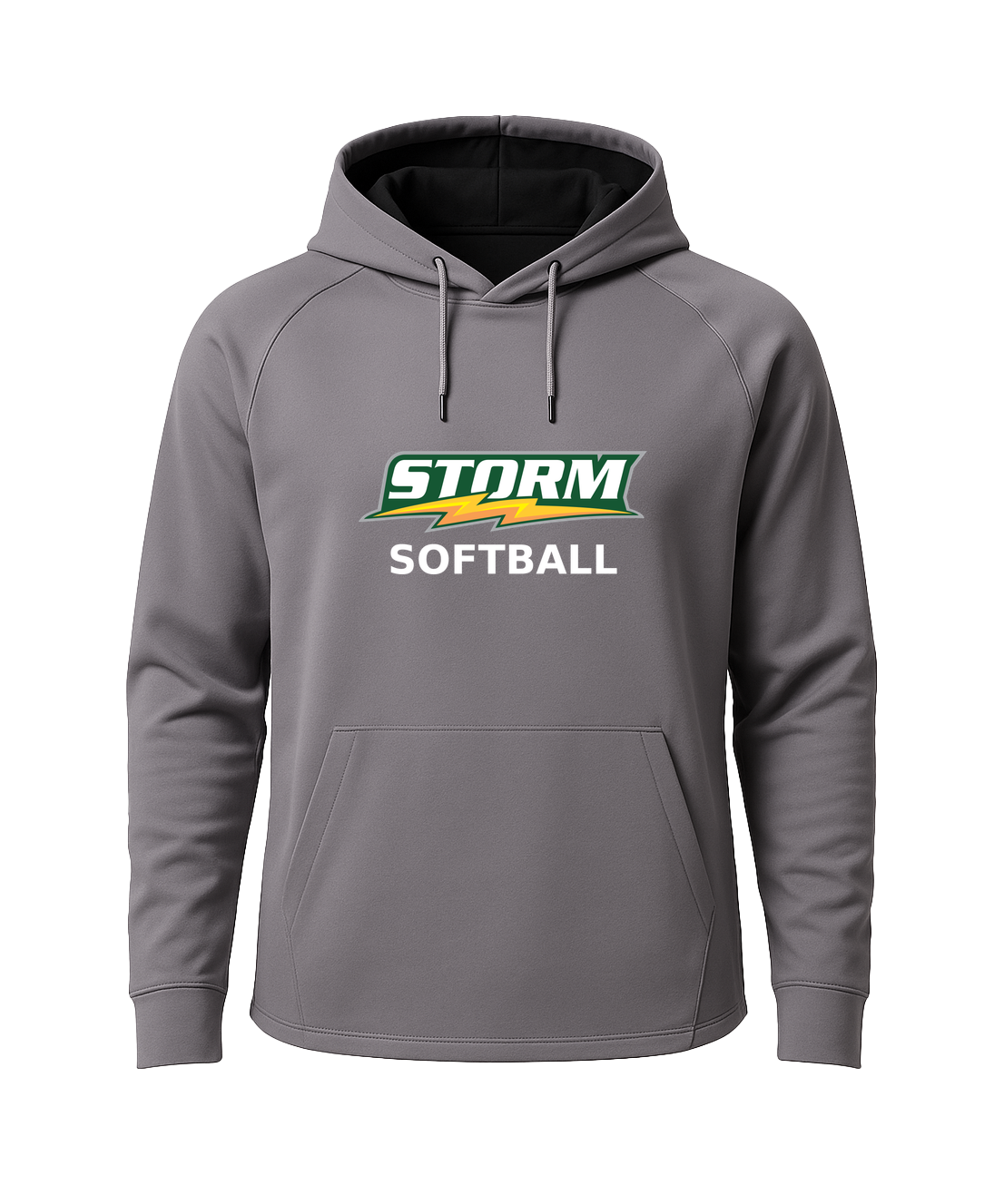 Sauk Rapids Rice Softball - Gray Hoodie - Full Front