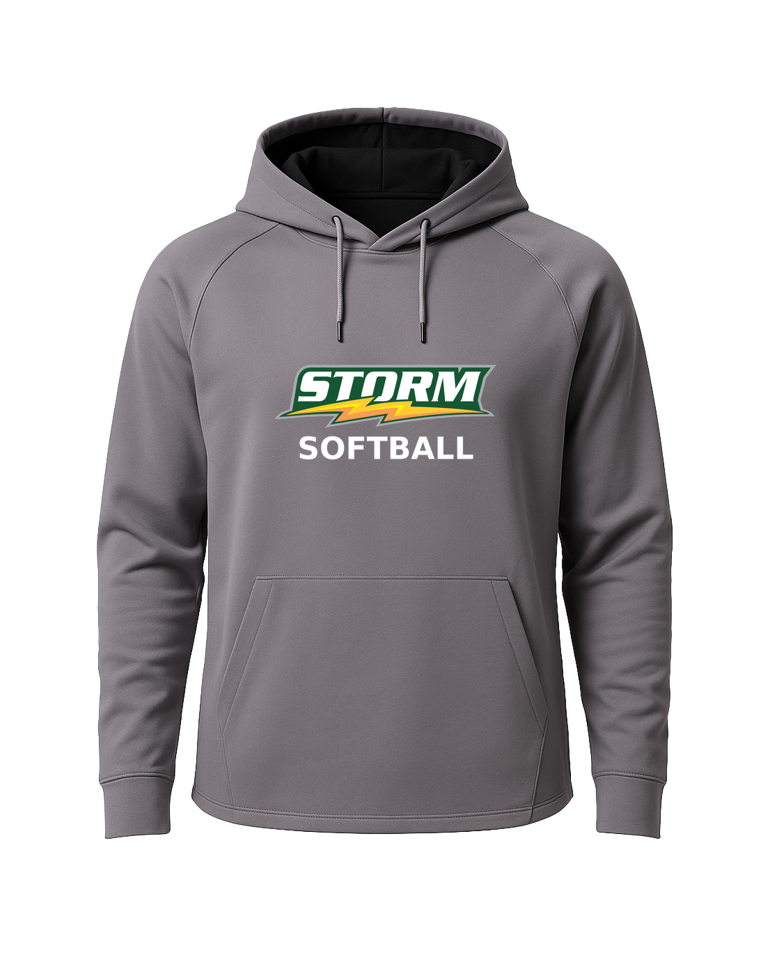 Sauk Rapids Rice Softball - Gray Hoodie - Full Front