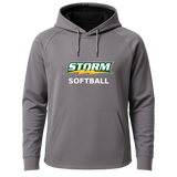 Sauk Rapids Rice Softball - Gray Hoodie - Full Front