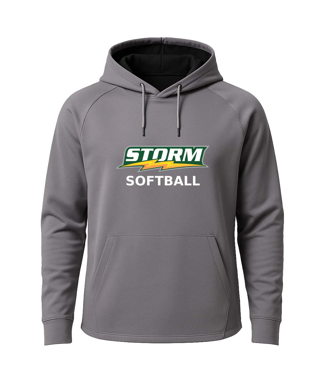 Sauk Rapids Rice Softball - Gray Hoodie - Full Front