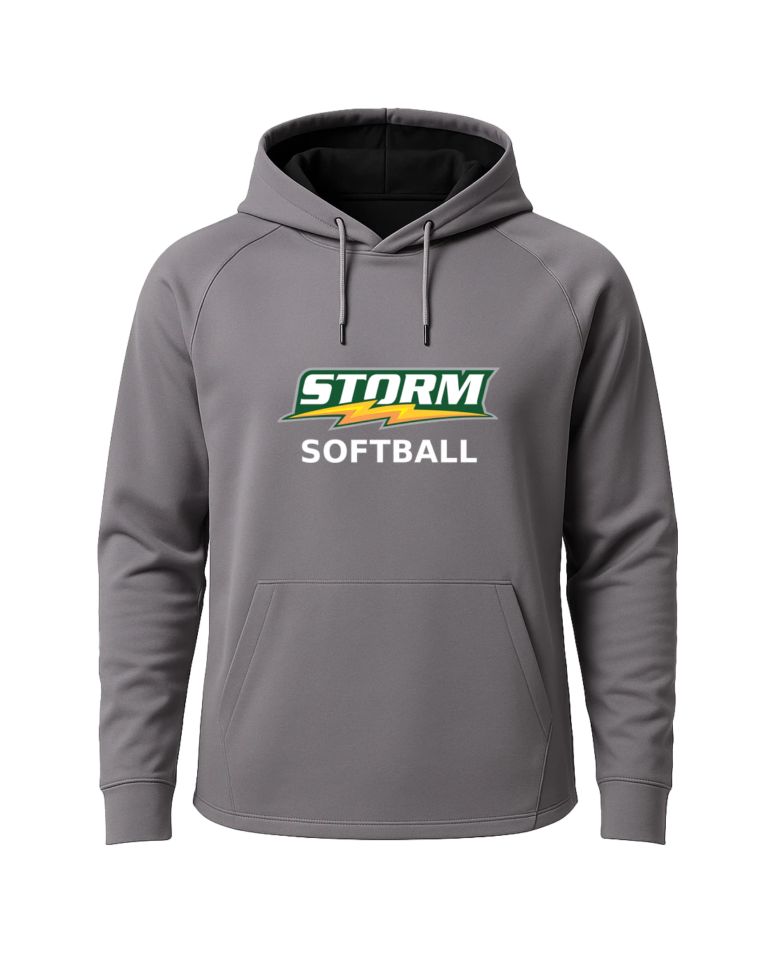 Sauk Rapids Rice Softball - Gray Hoodie - Full Front