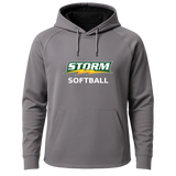 Sauk Rapids Rice Softball - Gray Hoodie - Full Front