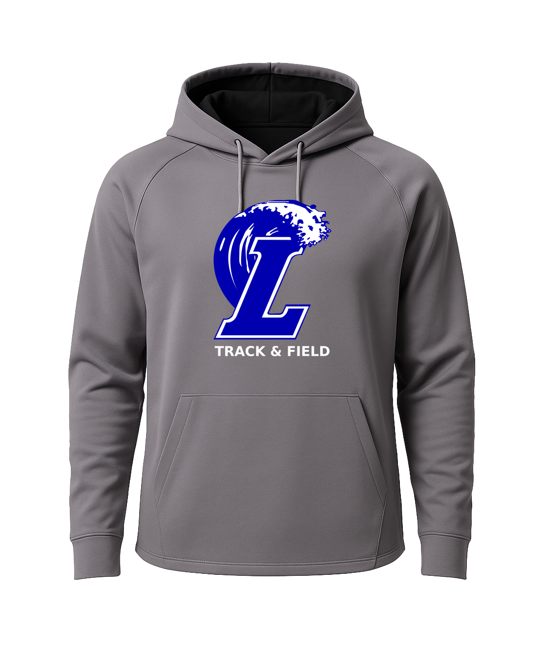 Lakeview Track - Gray Hoodie - Full Front