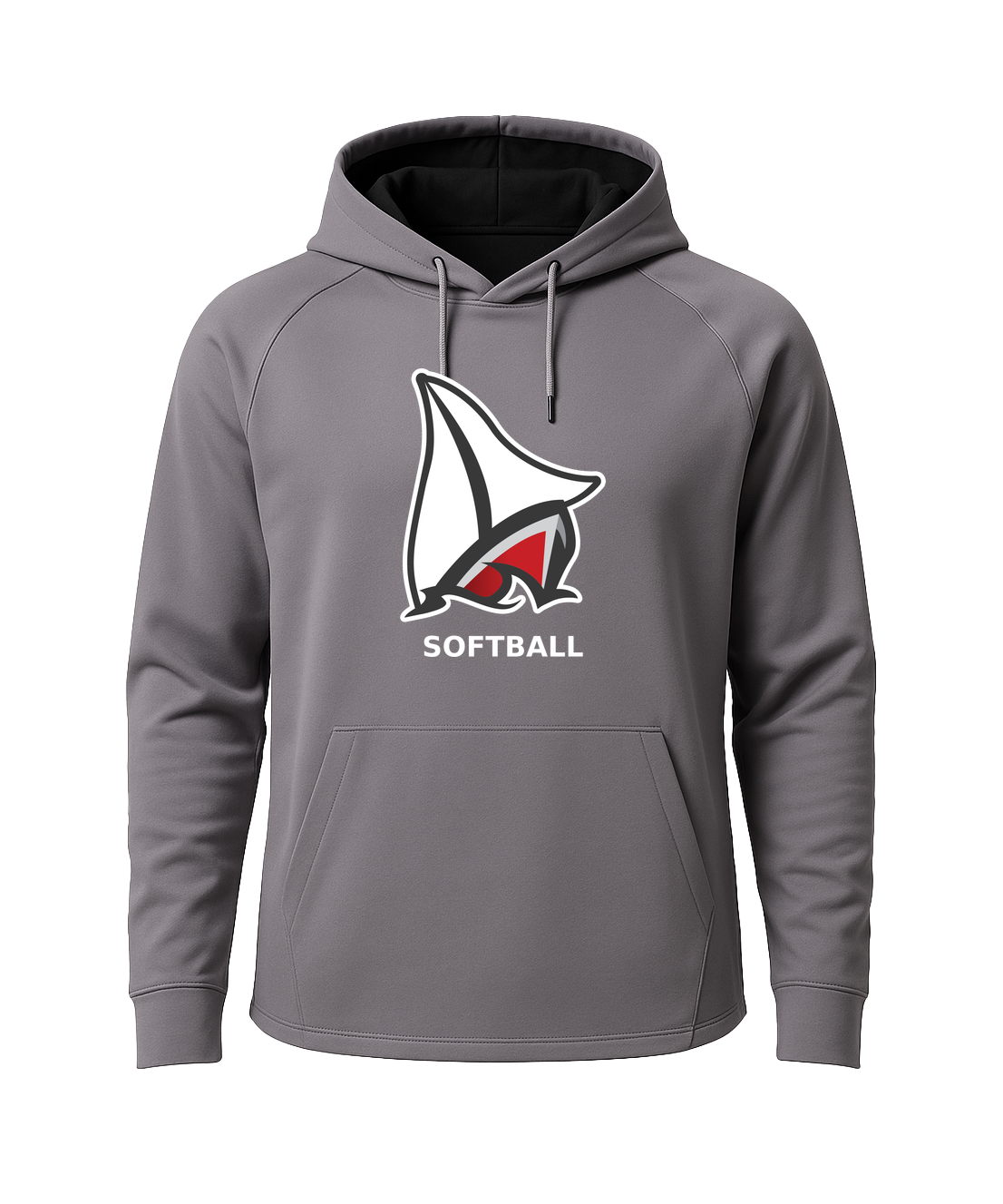 Detroit Lakes Softball - Gray Hoodie - Full Front