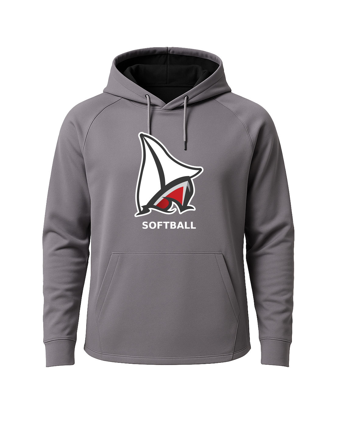 Detroit Lakes Softball - Gray Hoodie - Full Front