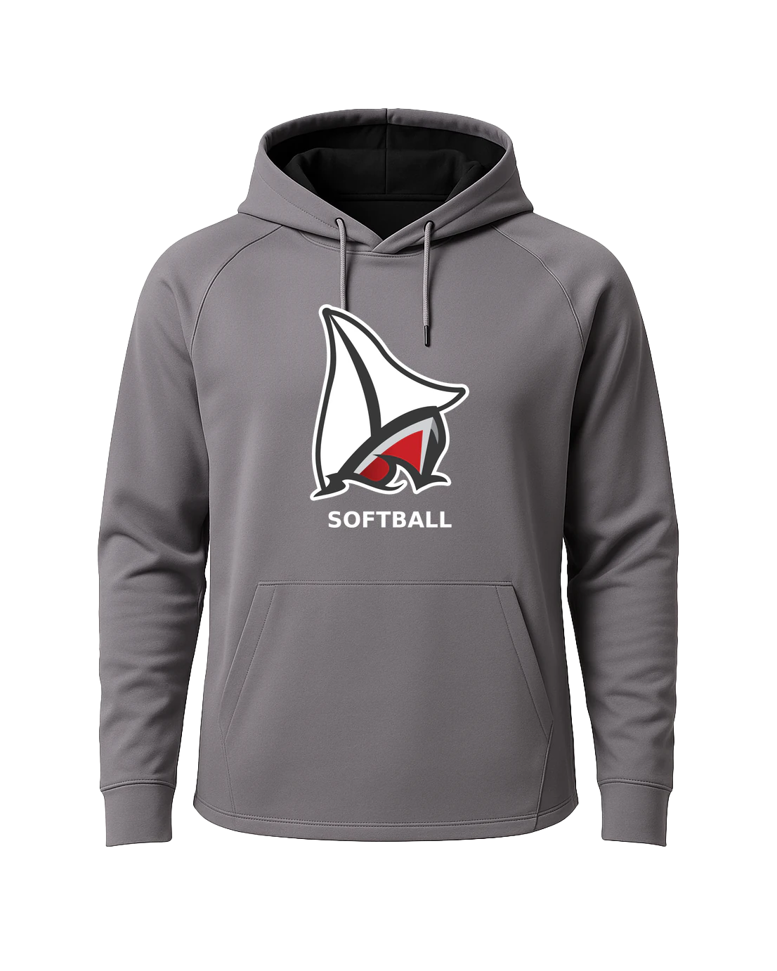 Detroit Lakes Softball - Gray Hoodie - Full Front