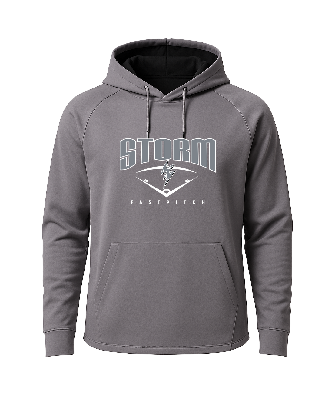 BW Softball - Gray Hoodie - Full Front
