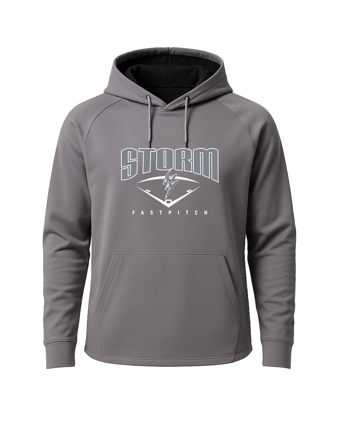 BW Softball - Gray Hoodie - Full Front