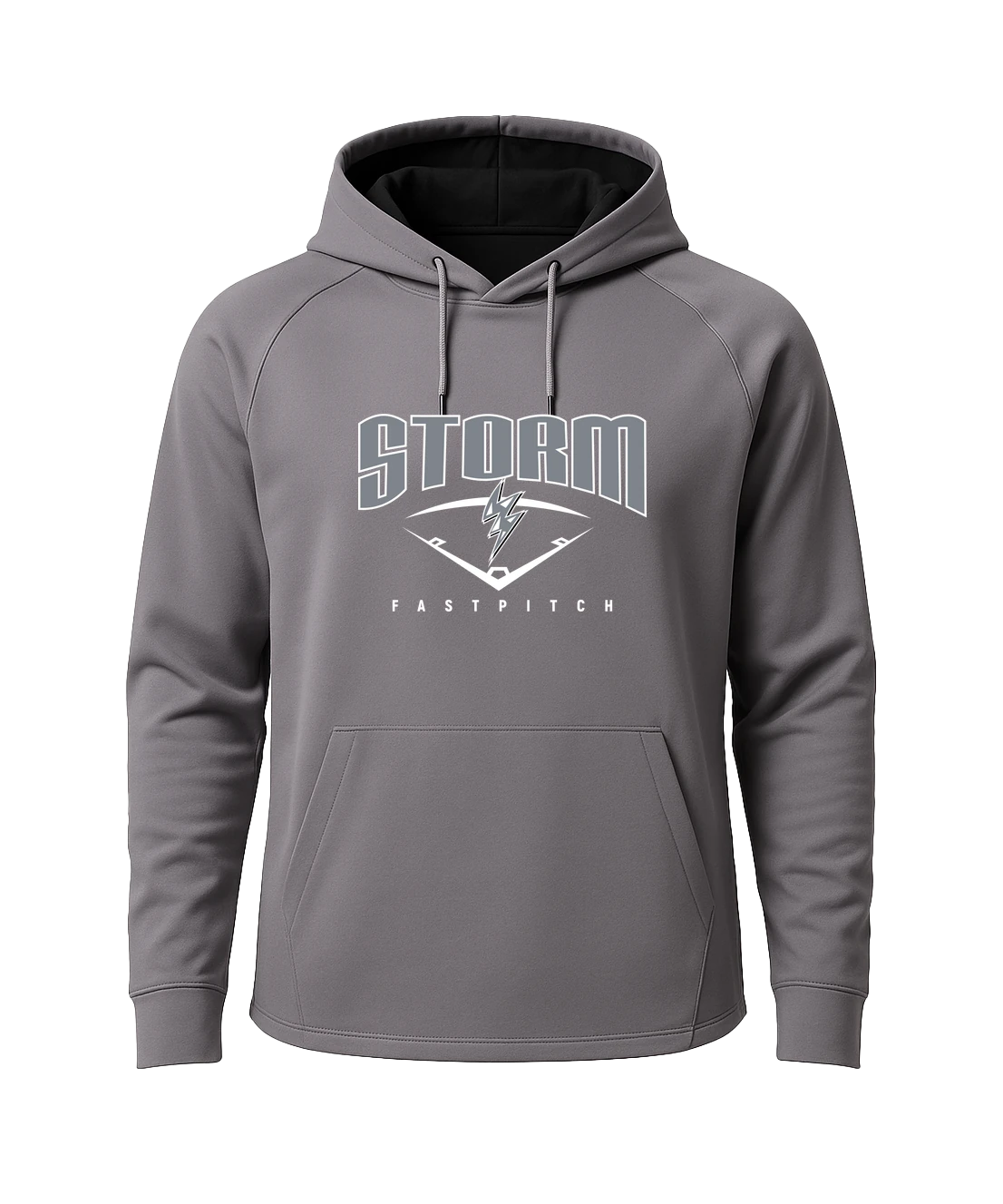 BW Softball - Gray Hoodie - Full Front