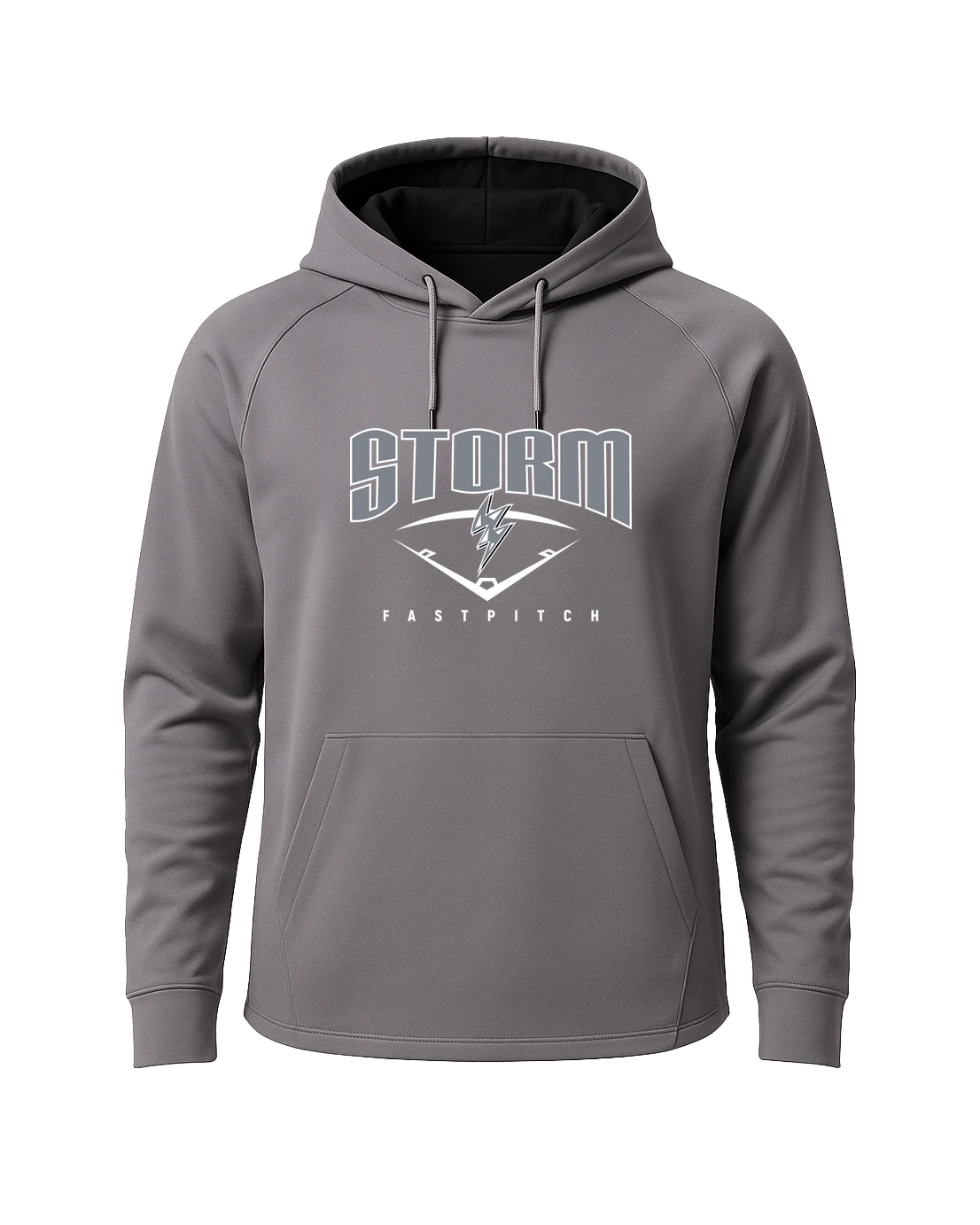 BW Softball - Gray Hoodie - Full Front