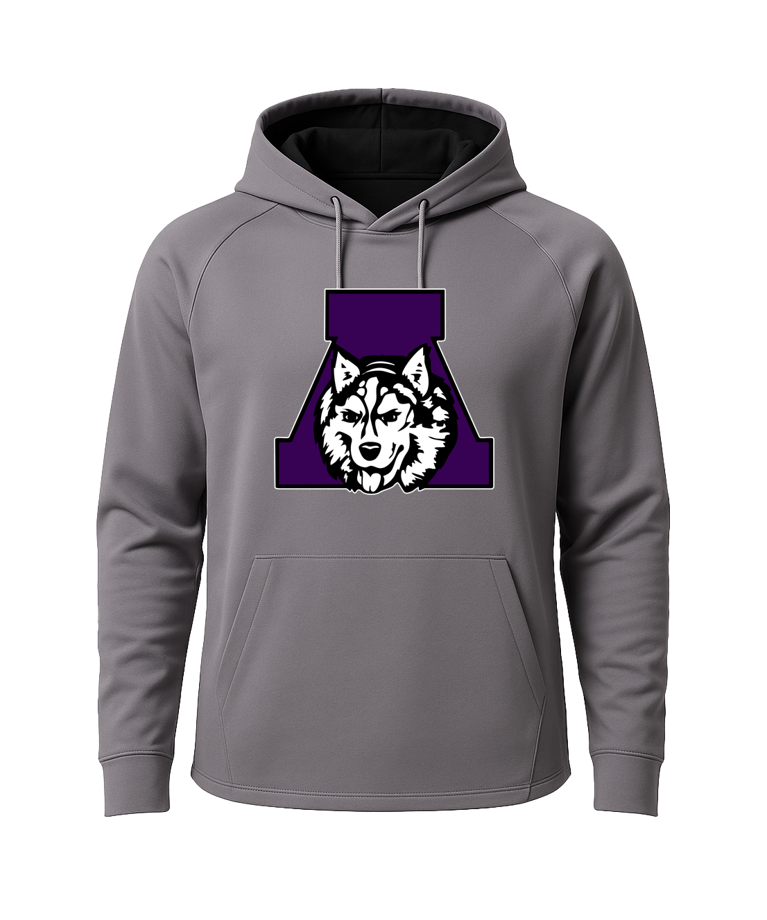 Albany Baseball and Softball - Gray Hoodie - Full Front