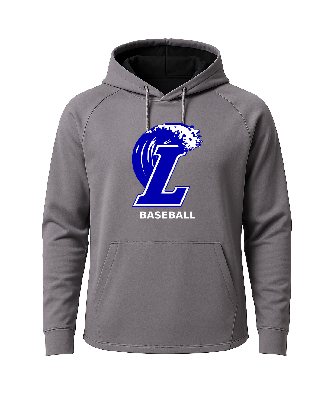 Lakeview Baseball - Gray Hoodie - Full Front