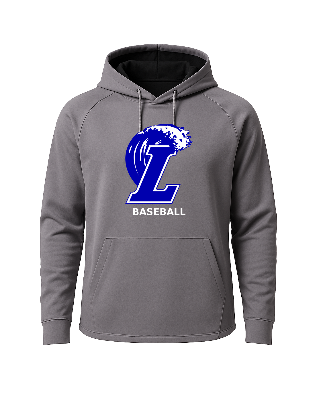Lakeview Baseball - Gray Hoodie - Full Front