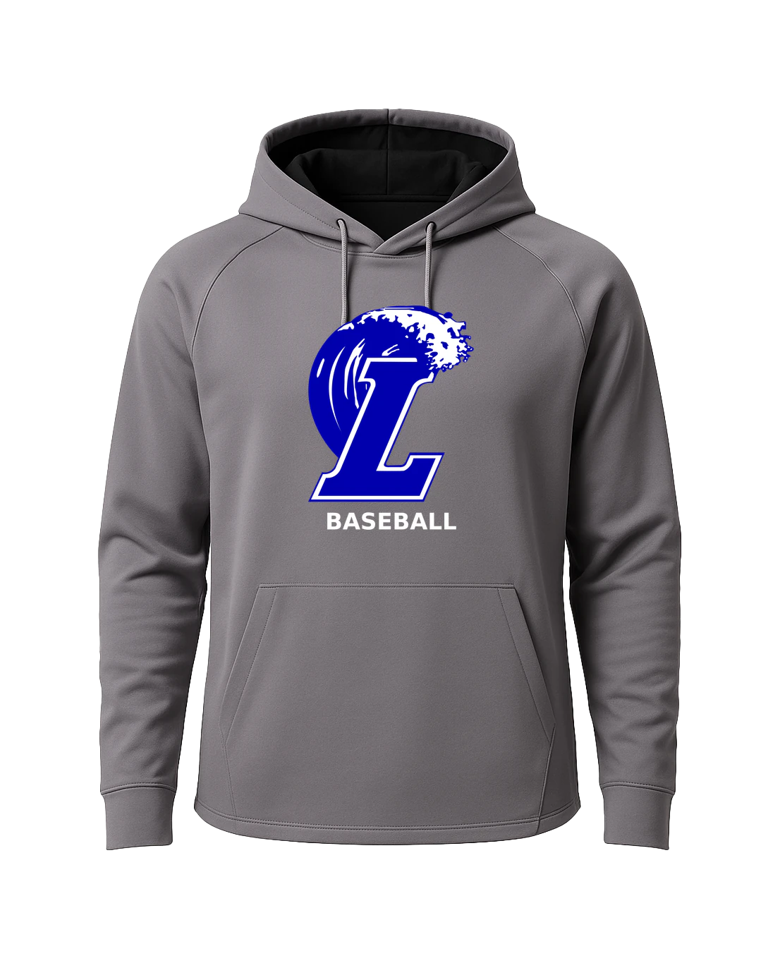 Lakeview Baseball - Gray Hoodie - Full Front