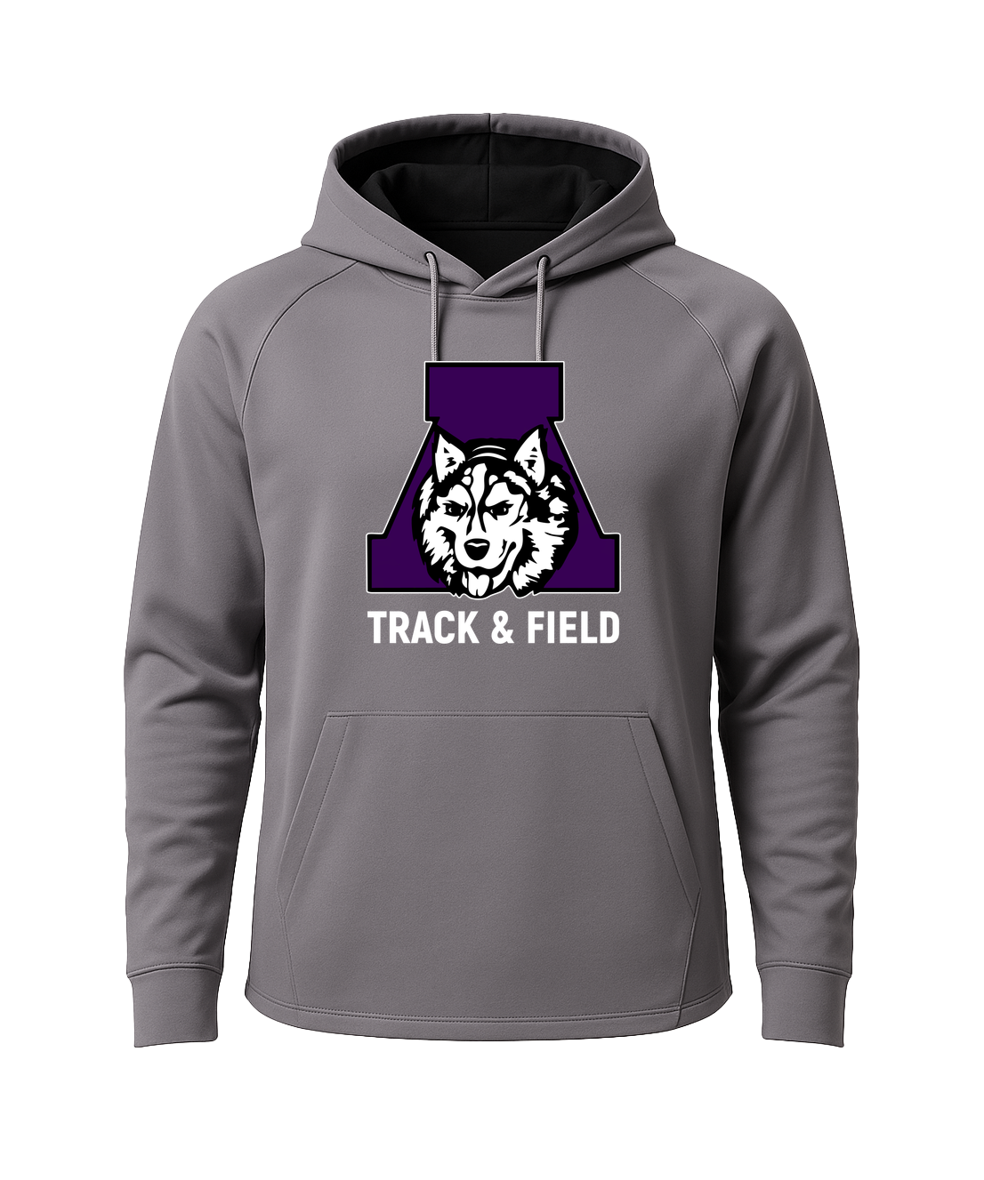 Albany Track & Field - Gray Hoodie - Full Front