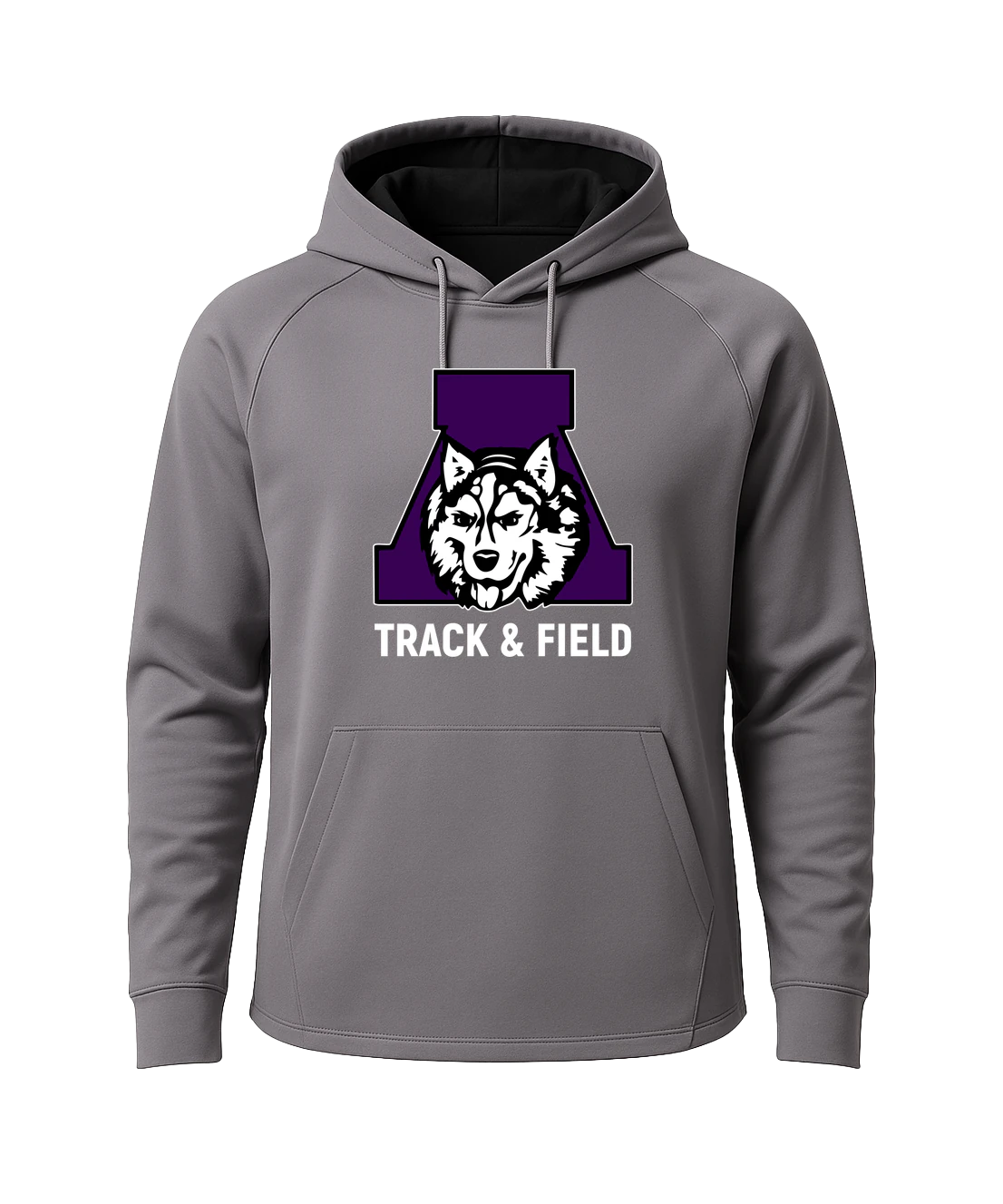 Albany Track & Field - Gray Hoodie - Full Front