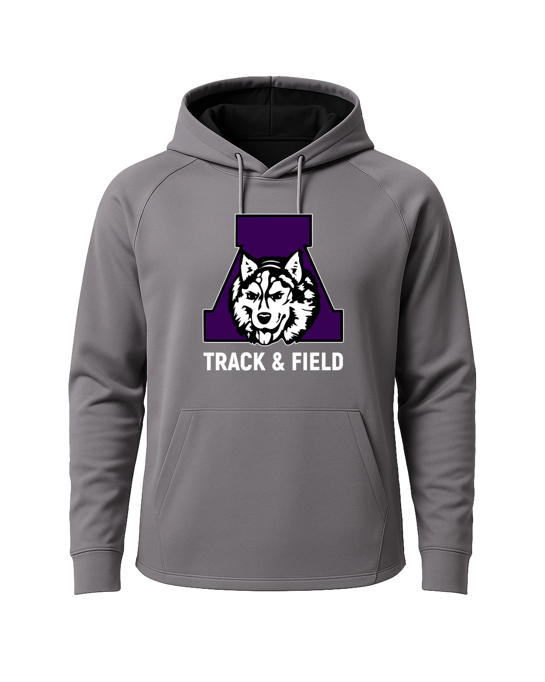 Albany Track & Field - Gray Hoodie - Full Front